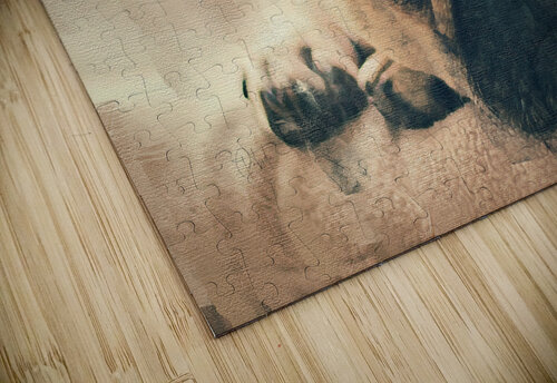 Pug Puppy Portrait Pabodie Art puzzle