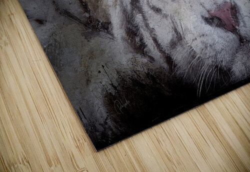 Sleepy White Tiger Pabodie Art puzzle