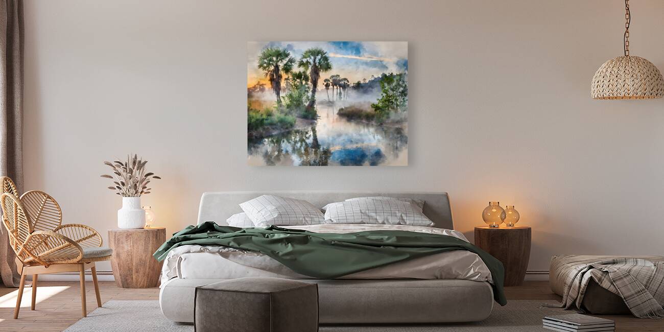 Bayou Sunrise Reflections Reproduction