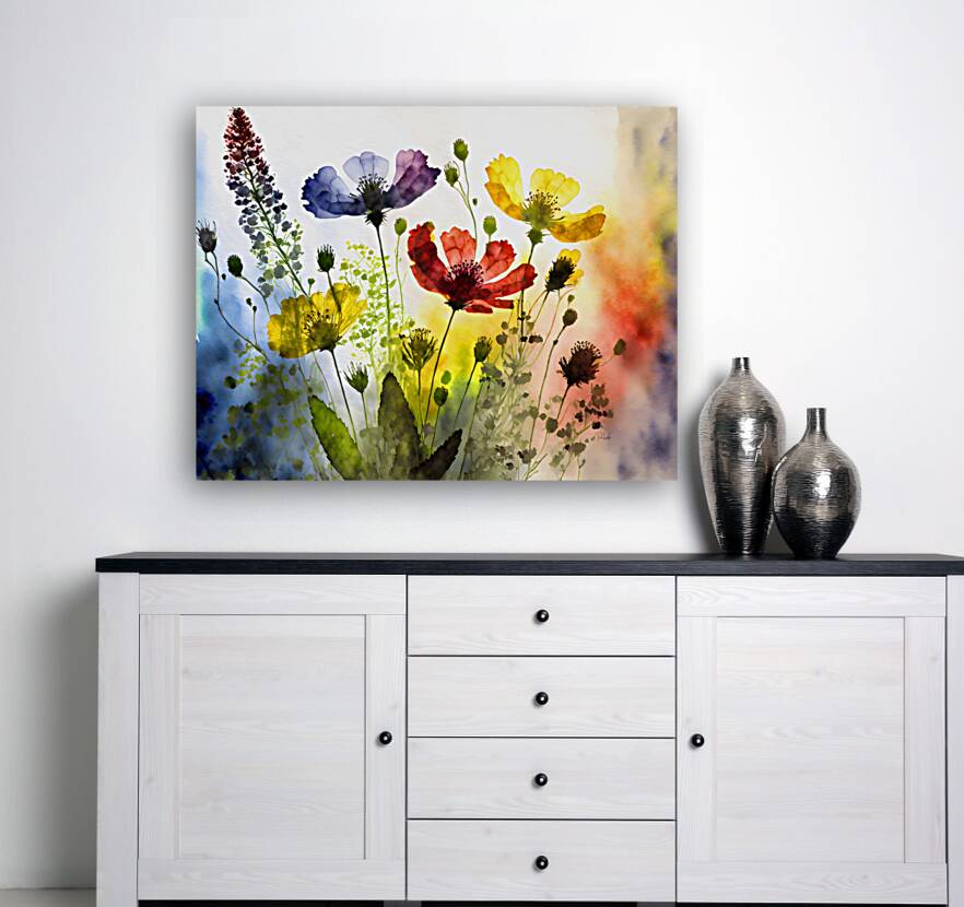 Wildflowers In Watercolor Reproduction