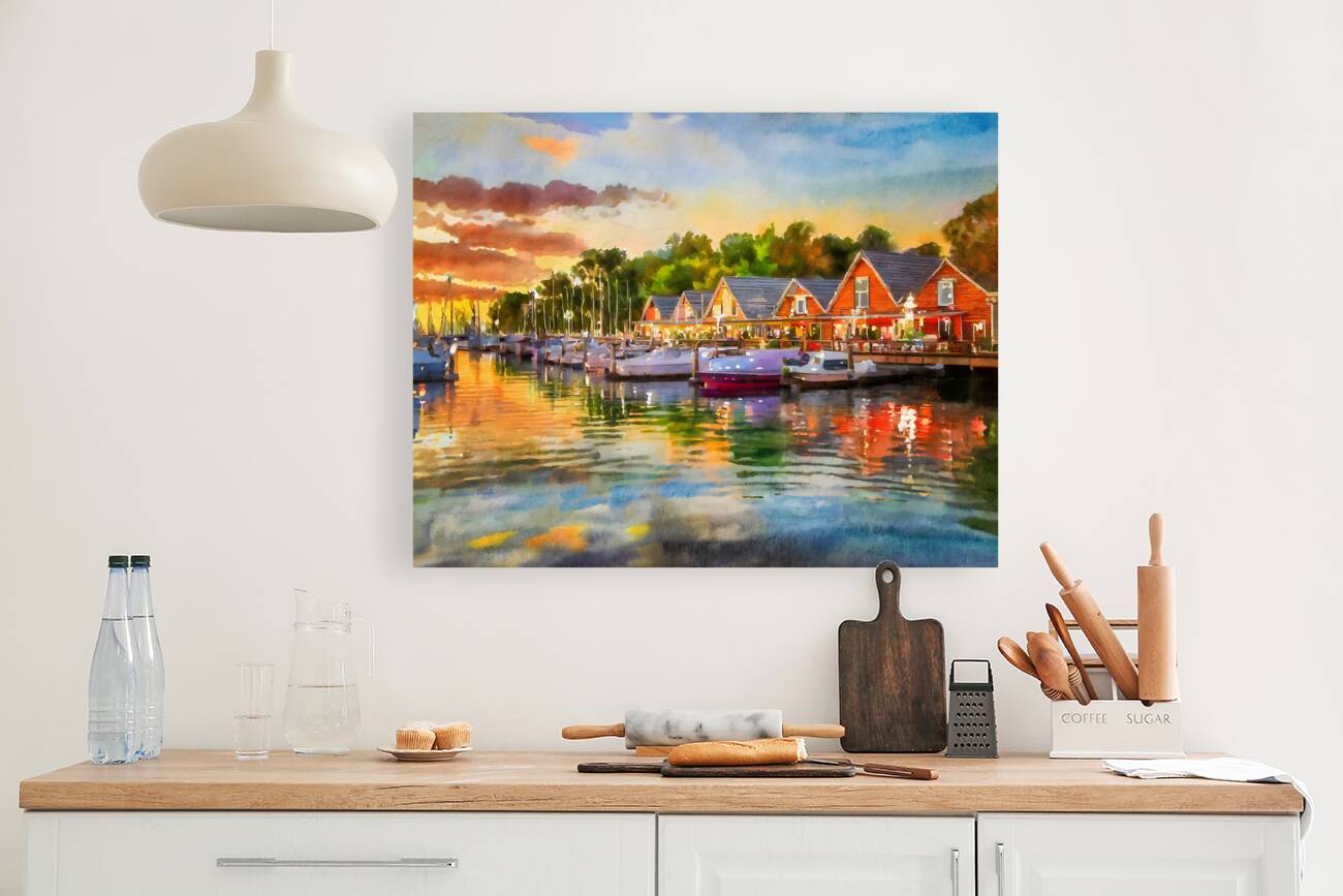 River Living Sunset Reproduction