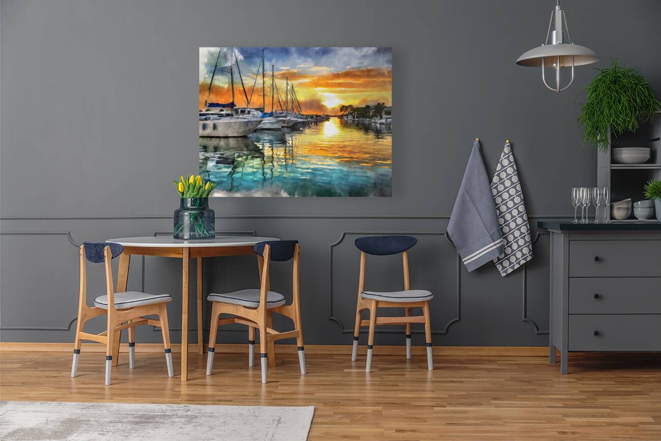 Vermilion River Sunset Reproduction