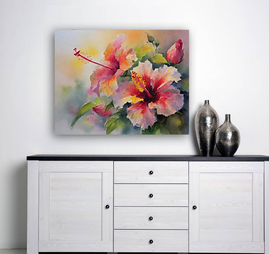 Just For Today Hibiscus Reproduction