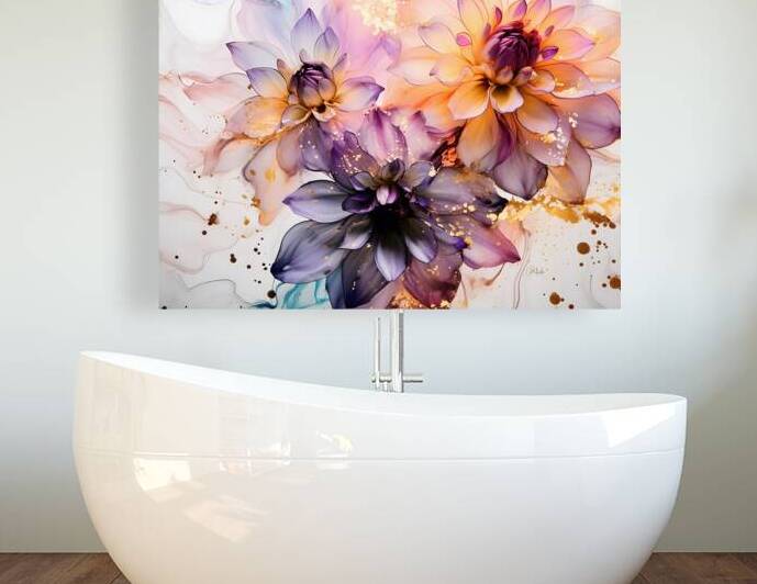 Dahlias Study II by Pabodie Art