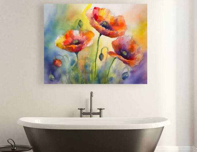 Dancing Poppies by Pabodie Art