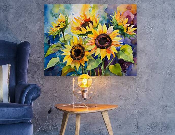 Sunflowers and Colors Reproduction