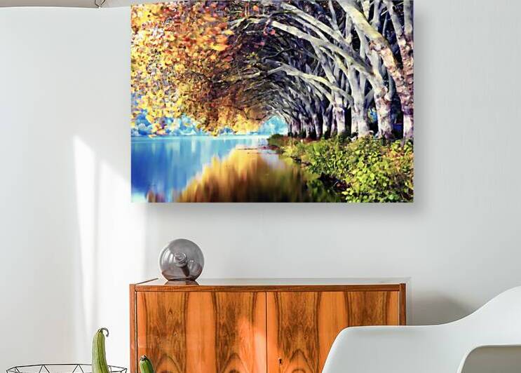 Birch Leaf Reflections by Pabodie Art