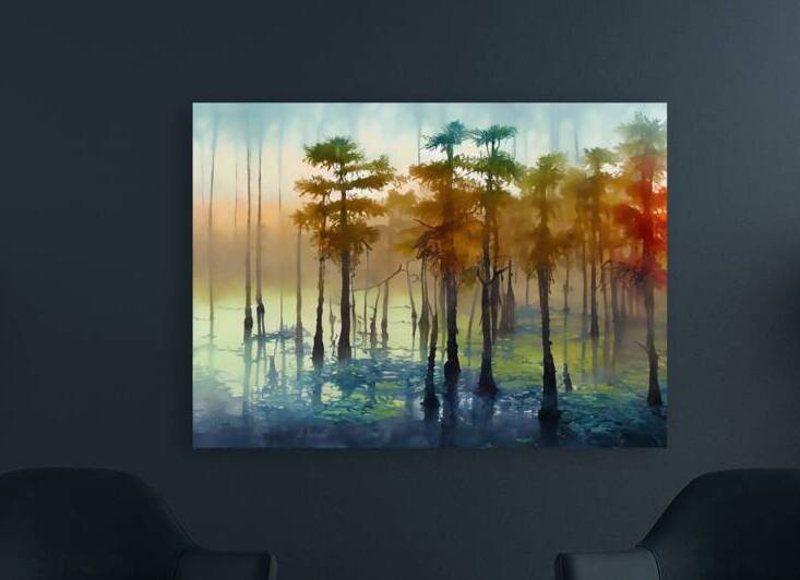 Cypress Trees in the Swamp by Pabodie Art