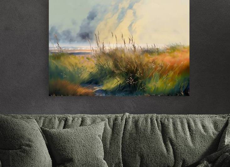 Beach Grasses Watercolor by Pabodie Art