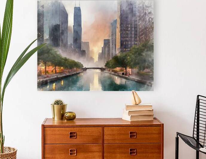 Chicago Riverwalk by Pabodie Art