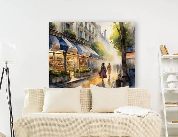 Street Shops in Paris by Pabodie Art