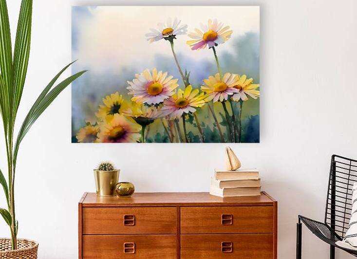 Barberton Daisies Watercolor Reproduction