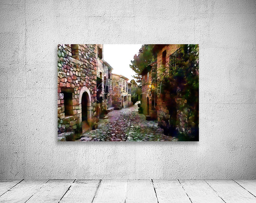 Tuscany Cobblestone Streets and Homes Wall Preview