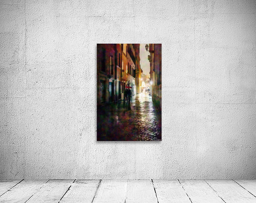 Rainy Walk Through a Cobblestone Alley Wall Preview