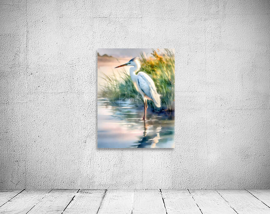 Egret Pose Wall Preview