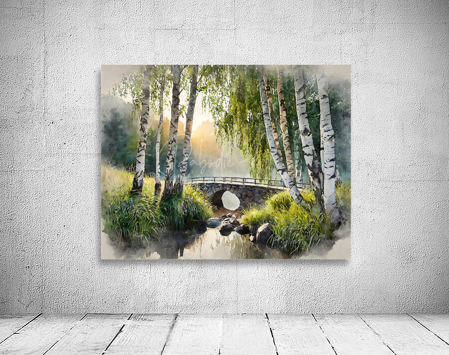 Birch Glen Stone Bridge Wall Preview