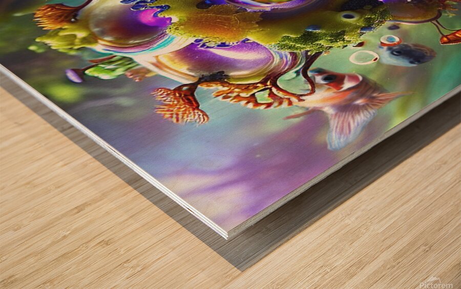 Party Down Below Wood print