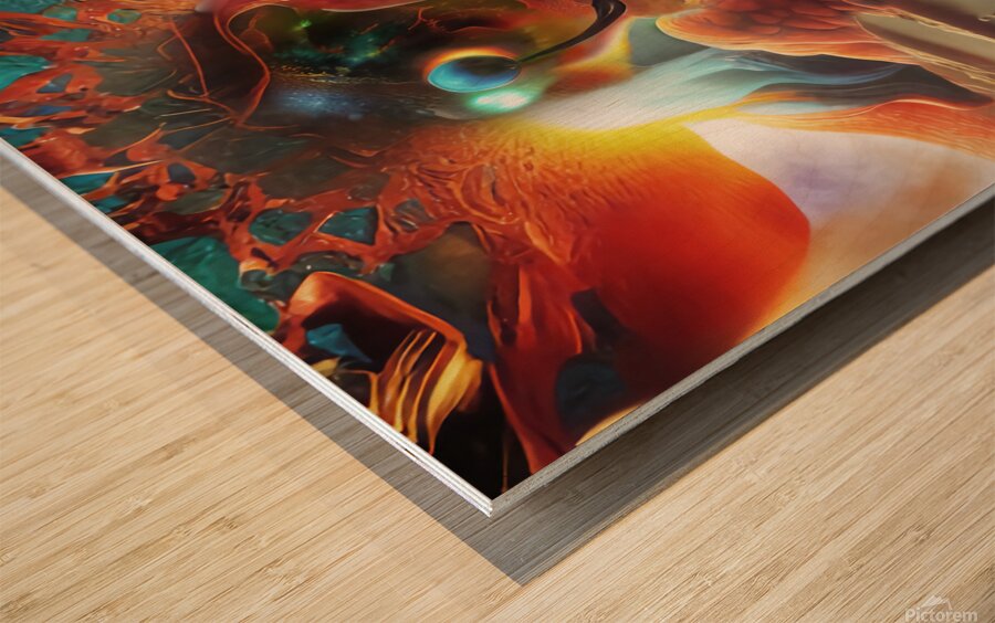 Primordial Illumination Wood print