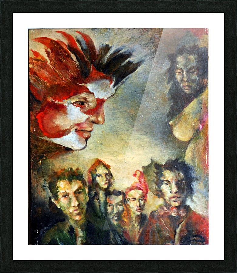 demented minded crowd.. Picture Frame print