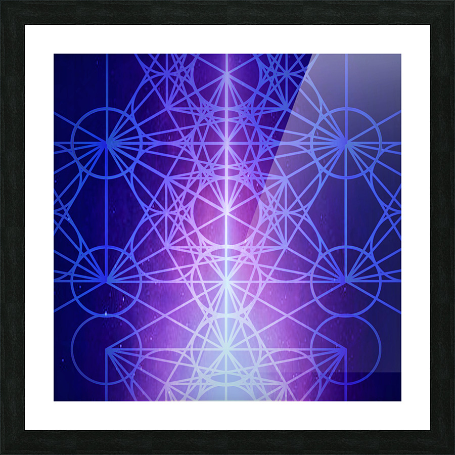 Metatron Blue Picture Frame print