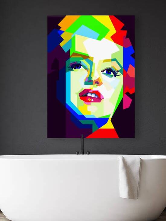 Marilyn Monroe Colorful Illustration Pop Art WPAP by Artkreator