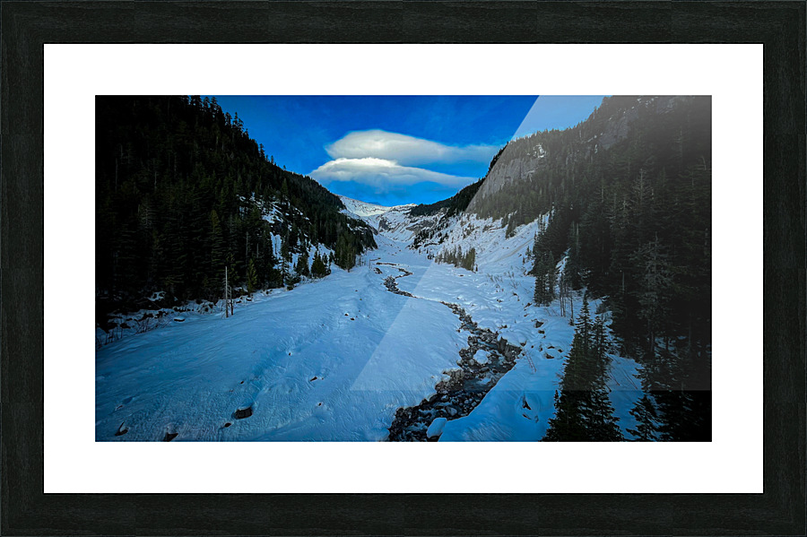 Snowy Mountain Pass  Picture Frame print