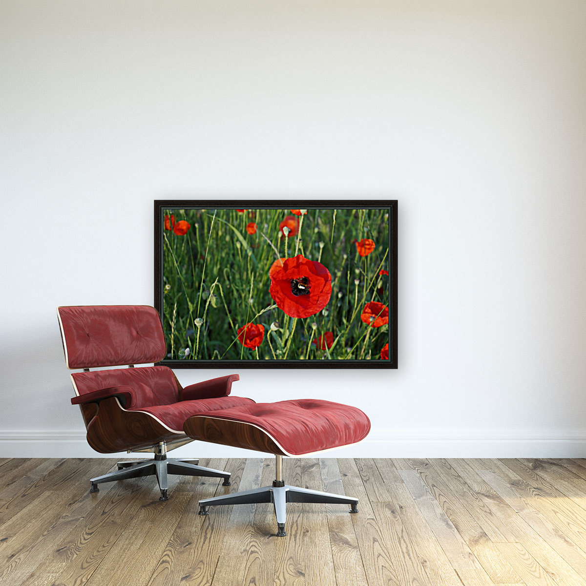 Poppy with bumblebee Reproduction