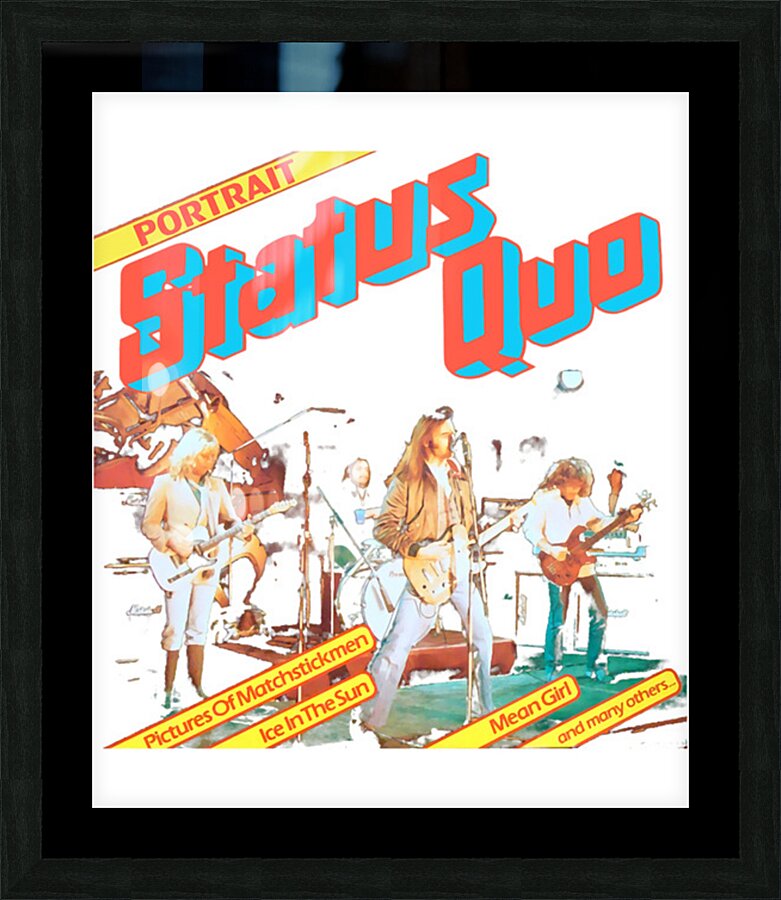 Status quo 12 Picture Frame print