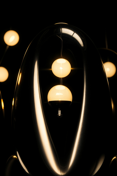 Abstract dark metallic decoration with yellow lamp Digital Download