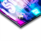 Young Chinese woman portrait with neon lights Acrylic print