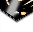 Abstract dark metallic decoration with yellow lamp Acrylic print