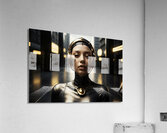 Ai portrait of a young woman in a futuristic world Acrylic Print