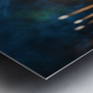 Incense sticks burning with smoke Metal print