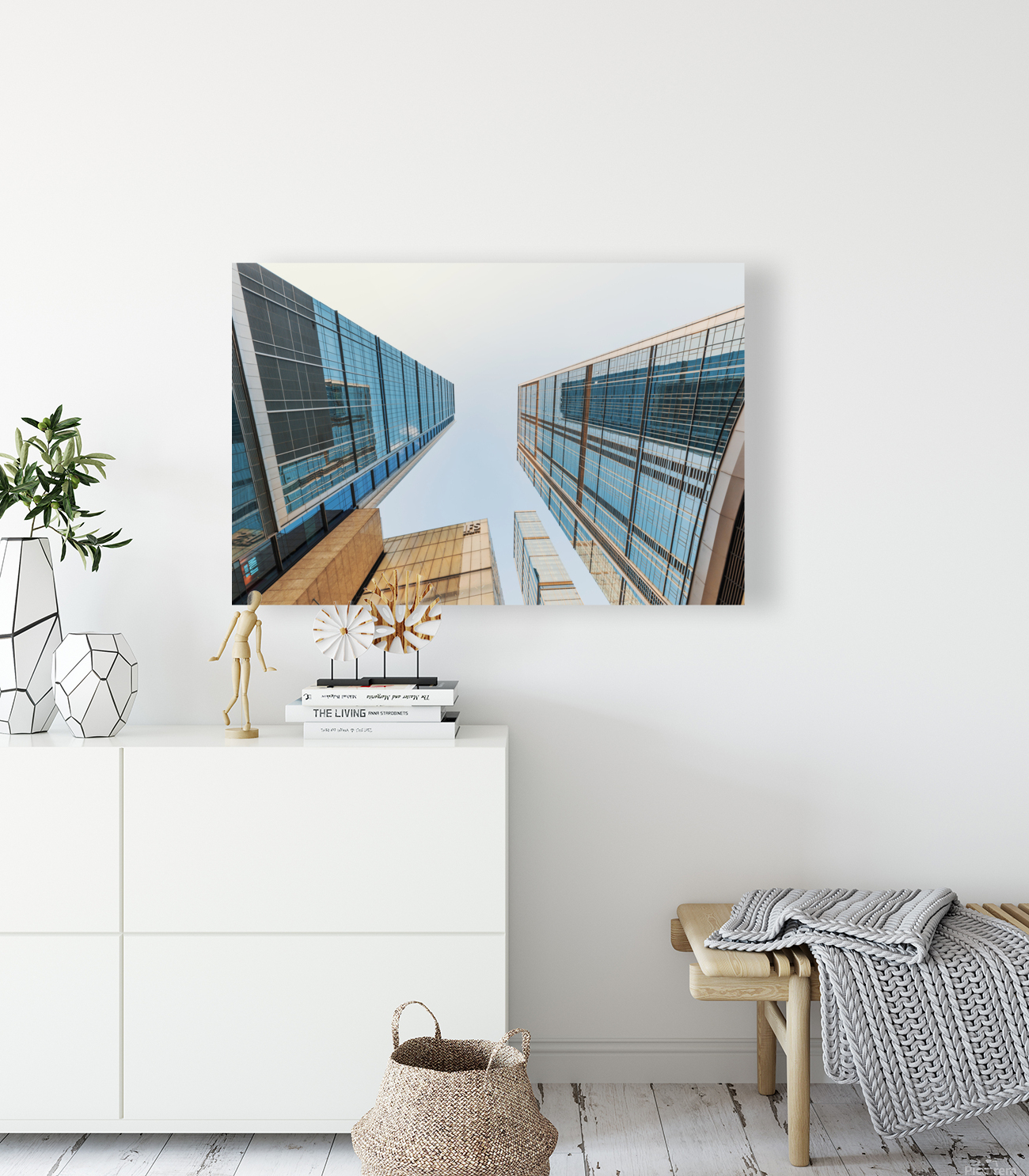 IFS skyscrapers against sky in Chengdu Reproduction