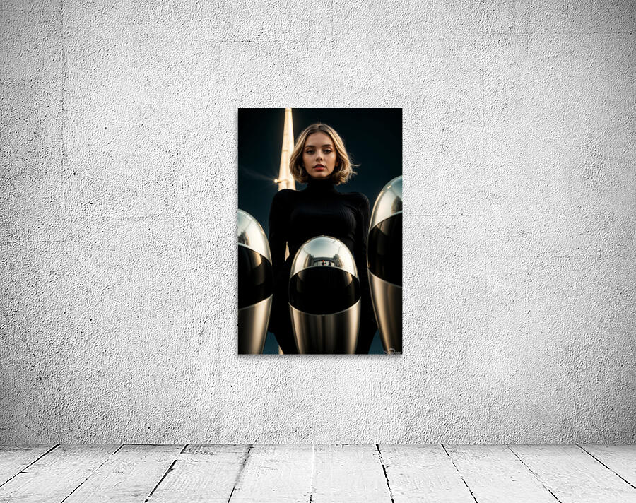 Ai portrait of a young woman in a futuristic world Wall Preview