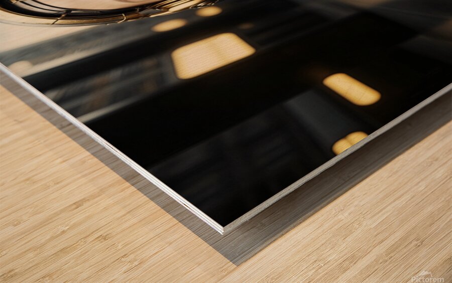 Ai portrait of a young woman in a futuristic world Wood print