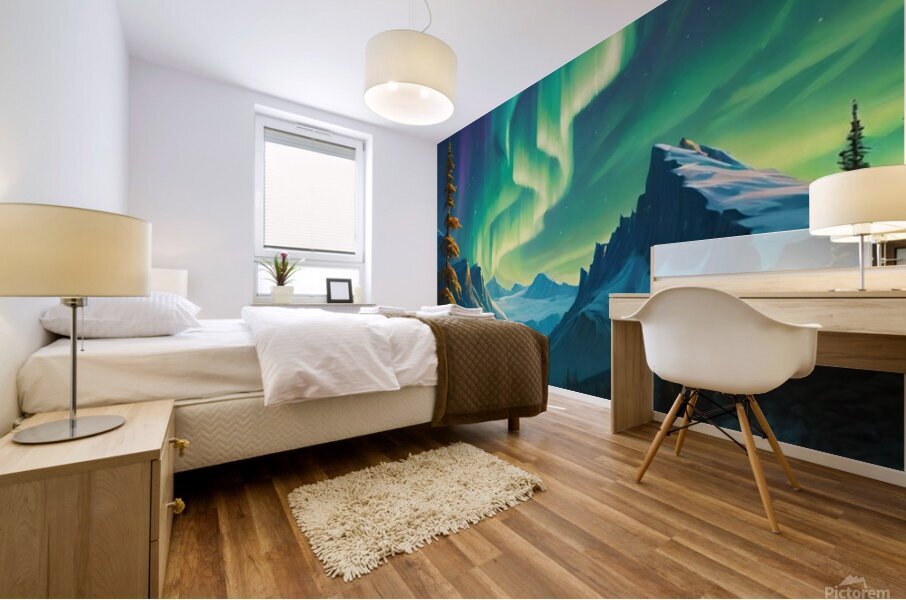 Northern light Canada art 20k1 Mural print
