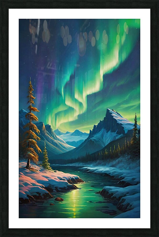 Northern light Canada art 20k1 Picture Frame print
