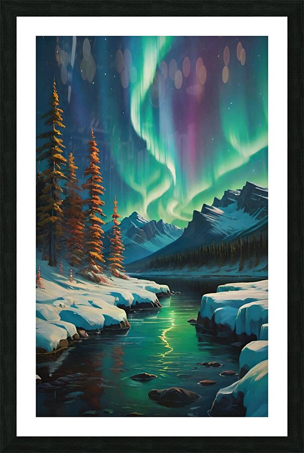 Northern light Canada art 20k3 Picture Frame print