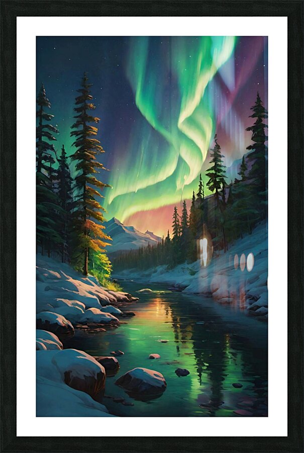 Northern light Canada art 20k5 Picture Frame print