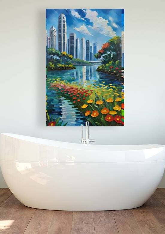 Singapore cityscape art18k3 Reproduction