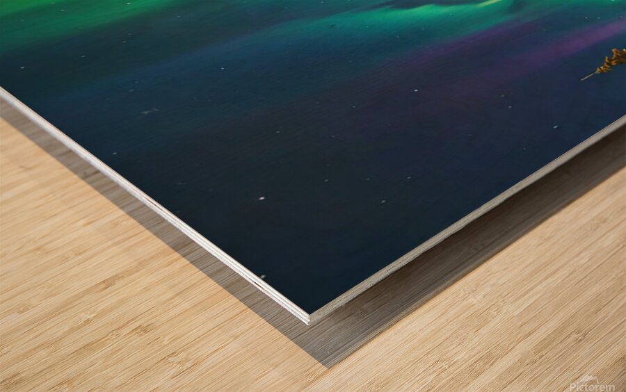 Northern light Canada art 20k1 Wood print