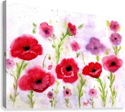 Wimsical Poppies Canvas Print
