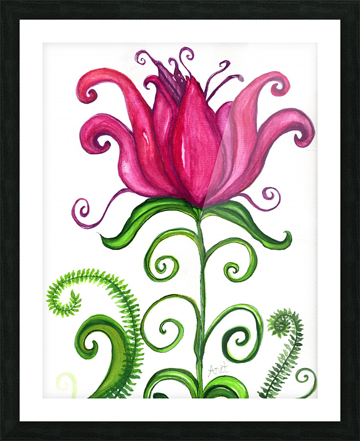 Tipsy Tulip Picture Frame print