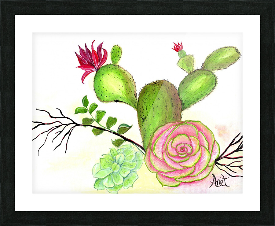  Flowering Cactus  Picture Frame print