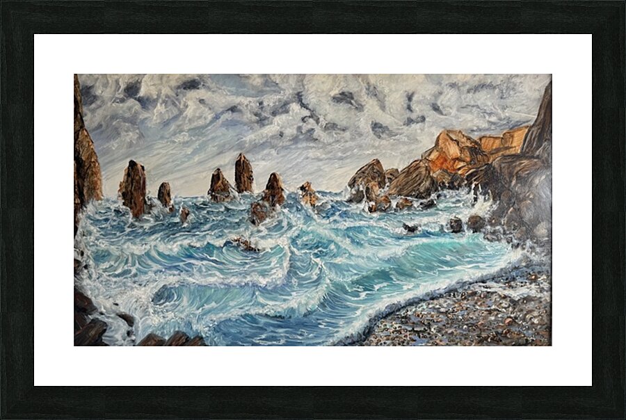 IMG 4199 seascape with lots of rocks Picture Frame print