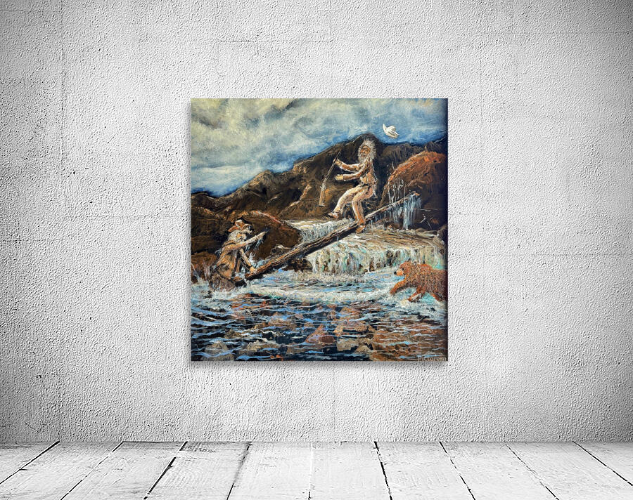 IMG 4290 Two mountain man on a log Wall Preview