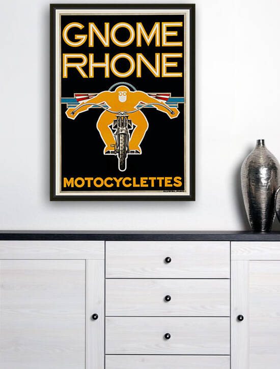 1935 FRANCE Gnome Rhone Motocyclettes Motorcycle Poster by Retrographics