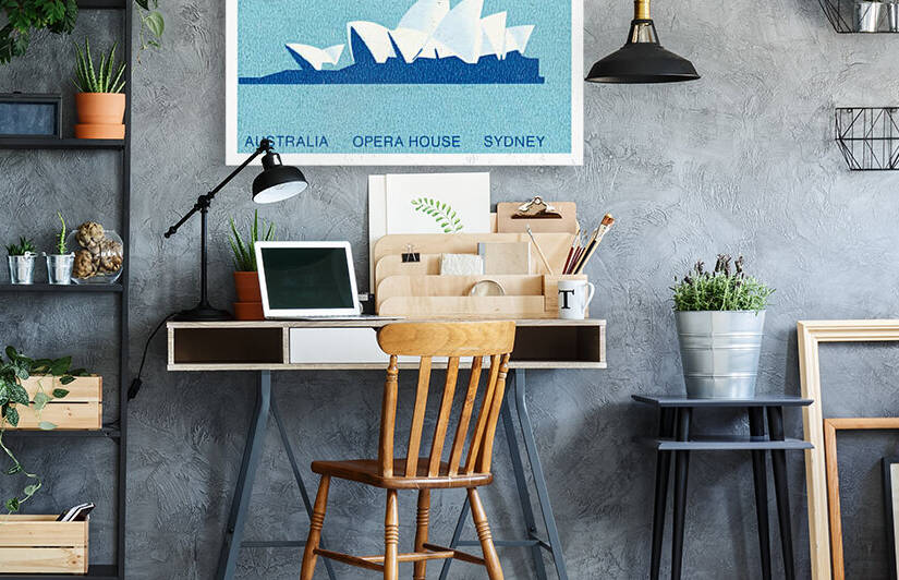 1973 AUSTRALIA Sydney Opera House Stamp by Retrographics