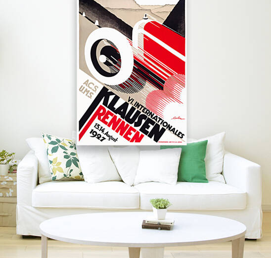 1927 Switzerland International Klausen Rennen Racing Poster by Retrographics
